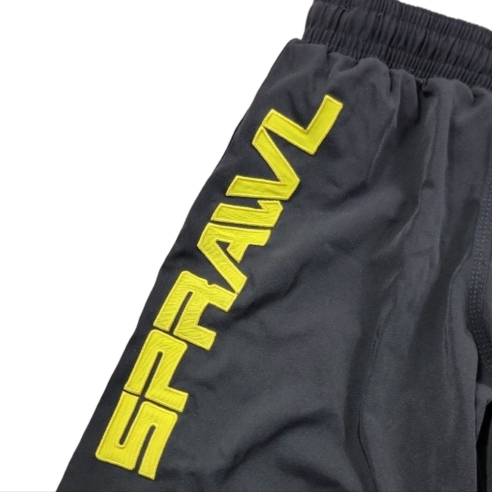 SPRAWL Shorts Men's 28 Black MMA Fighting Boxing Training Stretch Drawstring - Picture 7 of 7